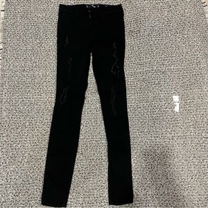 Classic Stretch High-Rise Super Skinny Jeans black Tall